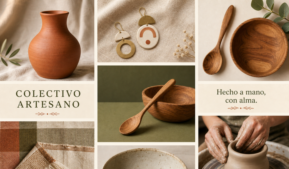 Collage de artesania hecha a mano