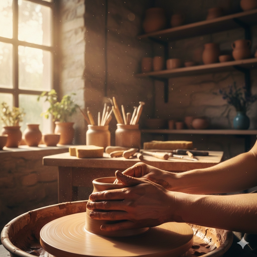 Artesano trabajando